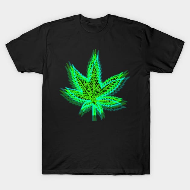 Neon Leaf Green T-Shirt by GrimDork